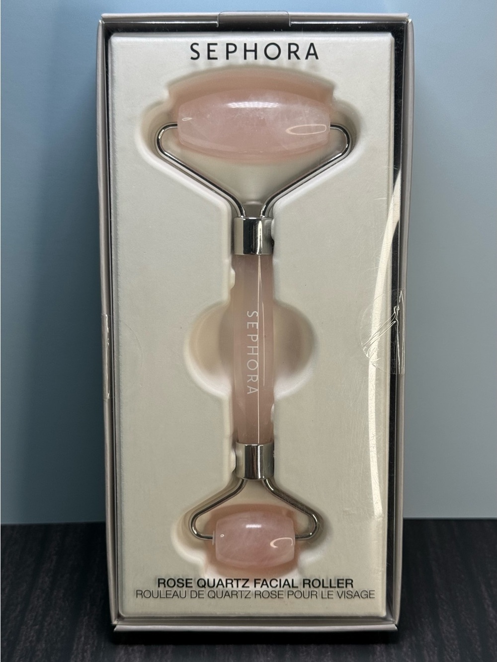 Sephora Collection Rose Quartz Facial Roller NIB